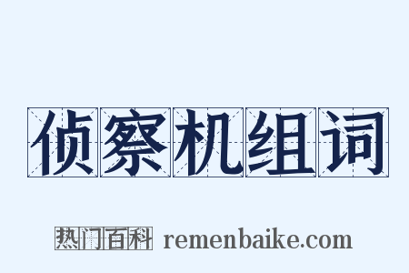 侦察机组词是什么意思的图片